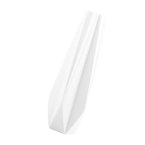 BAZEITFLOW Weiße Keramik Vase Modernes Design Stilvolle Blumenvase für Wohn Esszimmer Tischdeko Hausdekoration Stilvolle Japanische Kunstkeramik Mittelgroß von BAZEITFLOW