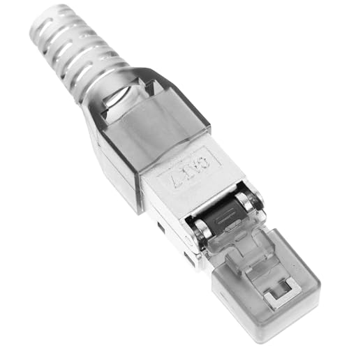 BAZEITFLOW Werkzeugloser Netzwerkstecker Modular Vergoldet Geschirmt Langlebig Schnelle Montage für PC Laptop Router Smart Tv Ethernet Kabelanschluss von BAZEITFLOW