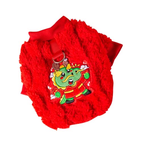 BAZEITFLOW Wintermantel Hund mit Dekorativem Drachenmuster Warm und Leicht an Auszuziehen Atmungsaktiv und Waschbar Hundekleidung für Kalte Jahreszeiten von BAZEITFLOW