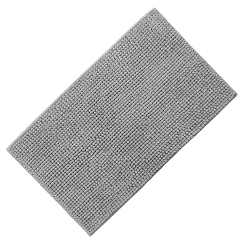 BAZEITFLOW rutschfeste Badematte aus Weichem Kurzflor Chenille Saugfähiger Badezimmerteppich mit Rutsch Rücken Komfortabler Türvorleger für Bad und Flur von BAZEITFLOW