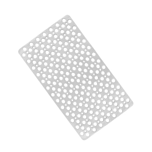BAZEITFLOW rutschfeste Badezimmermatte mit Kreisloch Design TPE Material Saugnäpfe für Sicheren Halt rutschfest und Langlebig Geeignet als Dusch und Fußmatte Weiß Modernes Zubehör für Bad von BAZEITFLOW