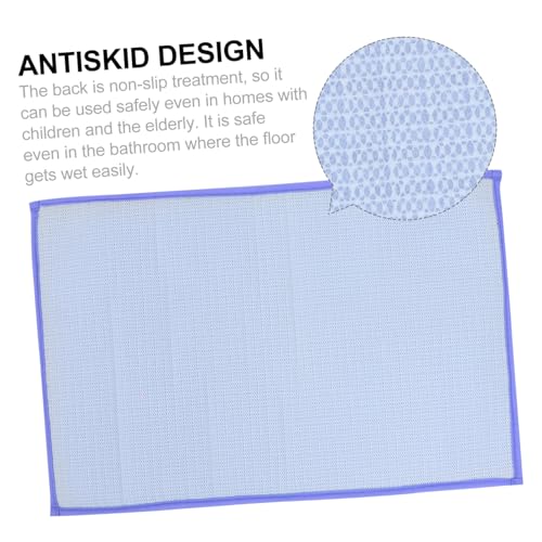 BAZEITFLOW rutschfeste Chenille Badematte Weiche Saugfähige Fußmatte mit PVC Unterseite für Bad Küche Wohnzimmer Maschinenwaschbar Langlebiger Rutsch Schutz von BAZEITFLOW