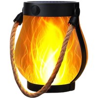 Außen-Solarlampe Hängend Wasserdicht IP65 – Realistische Flammen-Gartenlaterne, Automatische Erkennung für Terrasse/Balkon/Patio – Solar von BAZYWTYH