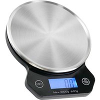 Digitale Küchenwaage - 1 g bis 6 kg - Tara-Funktion - Batterien inklusive - Edelstahl/schwarz Digitale Küchenwaage - 1 g bis 6 kg - Tara-Funktion - Batterien inklusive - Edelstahl/schwarz von BAZYWTYH