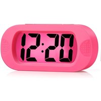 Digitaler Kinderwecker mit Snooze-Funktion und Nachtlicht – Großes LCD-Display – Stoßfestes Silikon-Gehäuse – Kompakt und leicht – Rosa Digitaler Kinderwecker mit Snooze-Funktion und Nachtlicht – Großes LCD-Display – Stoßfestes Silikon-Gehäuse – Kompakt und leicht – Rosa von BAZYWTYH