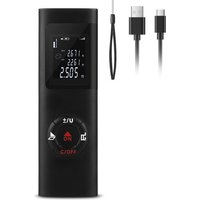 Laser-Entfernungsmesser 60m, IPSXP Tragbarer Digital-Laser-Entfernungsmesser zur Distanz-, Flächen- und Volumenberechnung / Pythagoras-Funktion / von BAZYWTYH