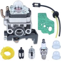 Vergaser-Kit für Honda GX25 GX35 FG110 HHT35 HHT25 Motor, Vergaser + Dichtung + Filter + Kraftstoffschlauch + Luftfilter + Zündkerze + Vergaser-Kit für Honda GX25 GX35 FG110 HHT35 HHT25 Motor, Vergaser + Dichtung + Filter + Kraftstoffschlauch + Luftfilter + Zündkerze + von BAZYWTYH