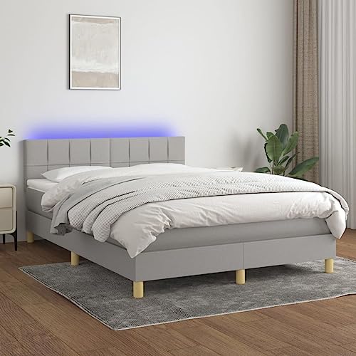 BAZZI Bettgestell für Einzelbett, Doppelbett, Federbett, Matratze und LED, hellgrau, 140 x 190 cm, Stoff #3 BAZZI Bettgestell für Einzelbett, Doppelbett, Federbett, Matratze und LED, hellgrau, 140 x 190 cm, Stoff #3 von BAZZI