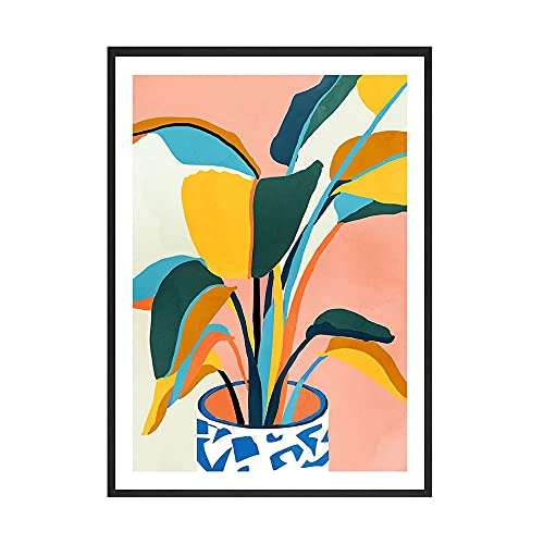 Aquarell Leinwand Malerei Vasen und Pflanze Poster Abstrakte Print Wandkunst Modernes Bild Für Wohnzimmer Wohnkultur (Color : C, Size : 30x40cm No Frame) von BAgLev