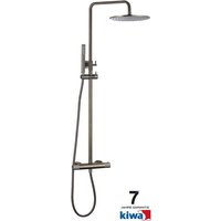 Bb Bäder Boutique - AquaNovo Rain Duschsystem mit Thermostat 25 cm, schwarz metallisch von BB BÄDER BOUTIQUE