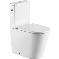Bb Bäder Boutique - bb fine Stand-Kombi-WC Wasseranschluss links/rechts spülrandlos mit SoftClose WC-Sitz, weiß von BB BÄDER BOUTIQUE
