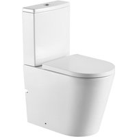 Bb Bäder Boutique - bb fine Stand-Kombi-WC Wasseranschluss von unten spülrandlos mit SoftClose WC-Sitz, weiß von BB BÄDER BOUTIQUE