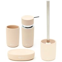 Bb lofty Bad Accessoires Set aus Keramik, beige von BB BÄDER BOUTIQUE