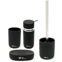 Bb lofty Bad Accessoires Set aus Keramik, schwarz von BB BÄDER BOUTIQUE