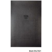 Bb strato Rechteckige Duschwanne 160 x 90 cm schwarz Ablauf in chrom von BB BÄDER BOUTIQUE