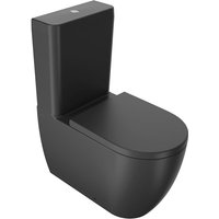 Bb Bäder Boutique - bb arc Stand-Kombi-WC mit spülrandlos mit SoftClose WC-Sitz, schwarz matt von BB BÄDER BOUTIQUE