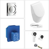 Villeroy & boch Subway Urinal mit SoftClose Deckel & grohe Wandeinbauspüler mit Betätigungsplatte, chrom von BB BÄDER BOUTIQUE