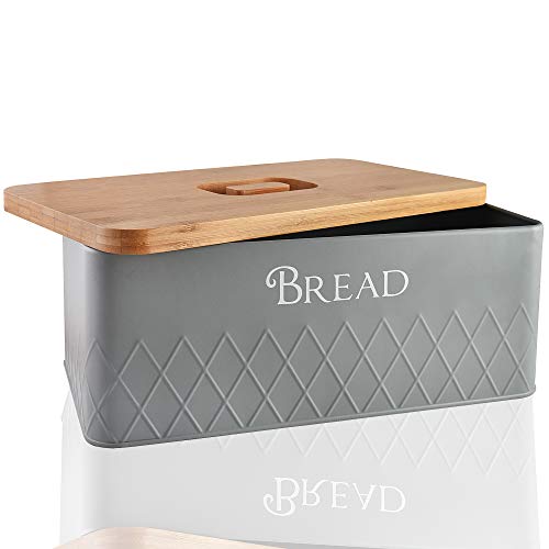 Baking & Beyond Brotbox mit Bambus-Schneidebrett-Deckel, 33 x 19 x 12,7 cm, platzsparende Brotbox für Küchenarbeitsplatte, Brotaufbewahrungsbehälter, Brotaufbewahrungsbehälter – frische Brote Baking & Beyond Brotbox mit Bambus-Schneidebrett-Deckel, 33 x 19 x 12,7 cm, platzsparende Brotbox für Küchenarbeitsplatte, Brotaufbewahrungsbehälter, Brotaufbewahrungsbehälter – frische Brote von BB BAKING & BEYOND