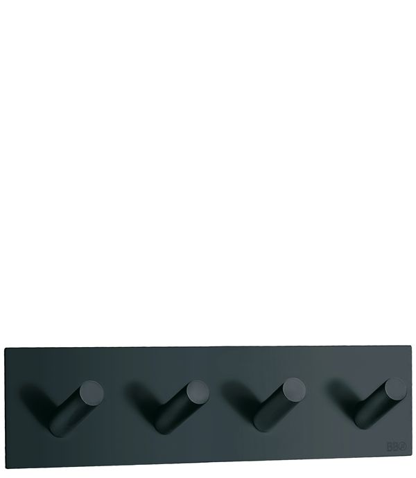 Smedbo Design 4-Fach Hakenleiste schwarz Edelstahl gebürstet BB1096 von BB Beslagsboden