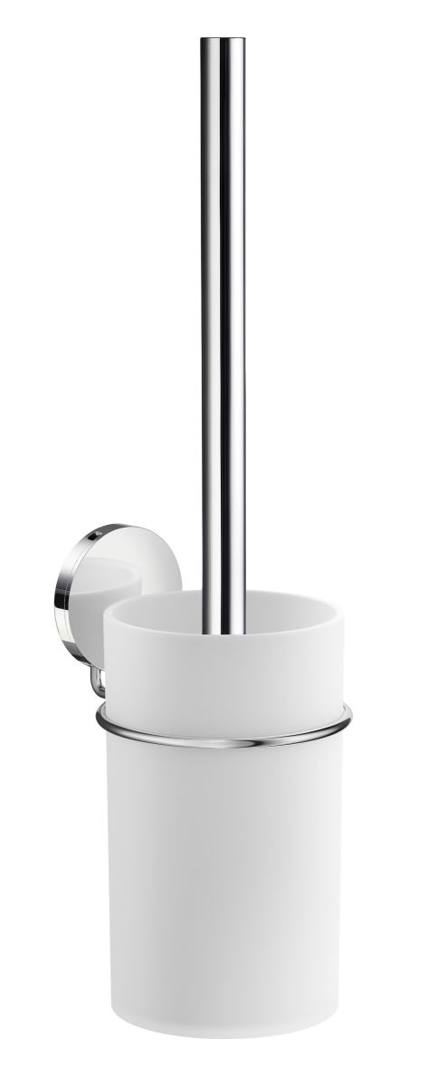 Smedbo WC-Bürste mit Behälter weiss selbstklebend edelstahl verchrom BK333 von BB Beslagsboden