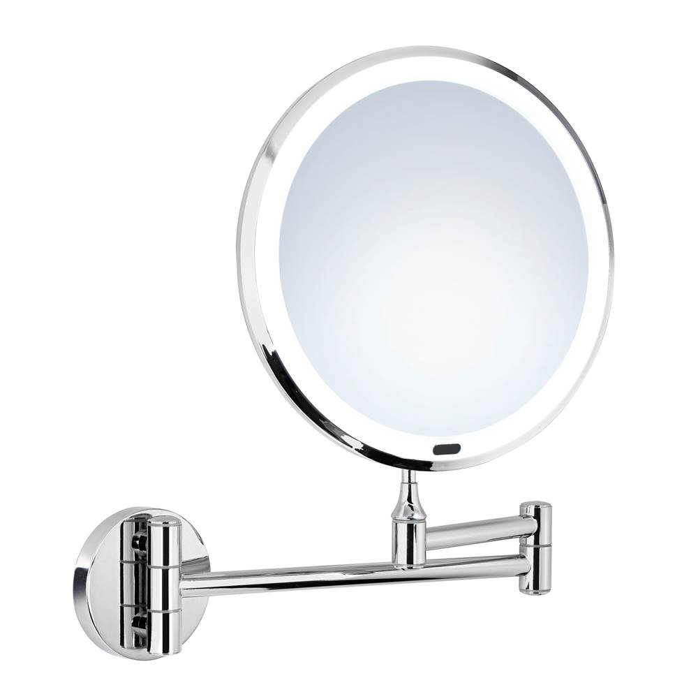 Smedbo Wand LED Kosmetikspiegel 7-fach vergrößerung und Sensortechnik inkl. Schwenkarm rund Z626 von BB Beslagsboden