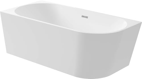 Badewanne aus Acryl zur Wandmontage oder freistehend links 160 x 75 cm weiß - Giasyn Badewanne aus Acryl zur Wandmontage oder freistehend links 160 x 75 cm weiß - Giasyn von BB BuyBath
