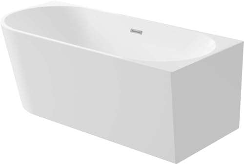 Giasyn Badewanne aus Acryl zur Wandmontage oder freistehend rechts 140 x 73 cm weiß von BB BuyBath