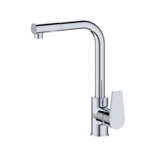 Spültischarmatur mit ausziehbarer schwenkbarer verchromter Brause Ø40 mm - Le Mans | Tecom von BB BuyBath