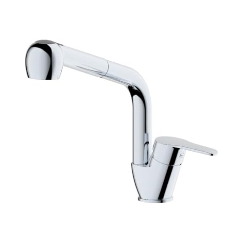 Spültischarmatur mit hohem ausziehbarem Brause, 2 Strahlarten – Timeless | Tecom von BB BuyBath