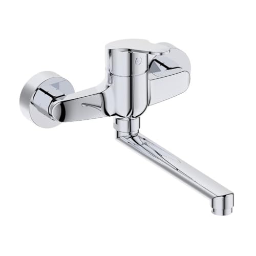Spültischarmatur zur Wandmontage verchromt Ø40 mm aus Messing - Timeless | Tecom Spültischarmatur zur Wandmontage verchromt Ø40 mm aus Messing - Timeless | Tecom von BB BuyBath