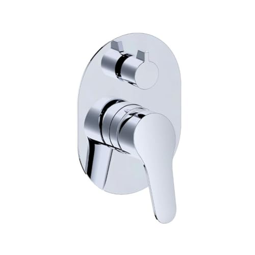 Tecom Einbau-Duscharmatur mit verchromtem Umsteller Ø40 mm aus Messing - Timeless Tecom Einbau-Duscharmatur mit verchromtem Umsteller Ø40 mm aus Messing - Timeless von BB BuyBath