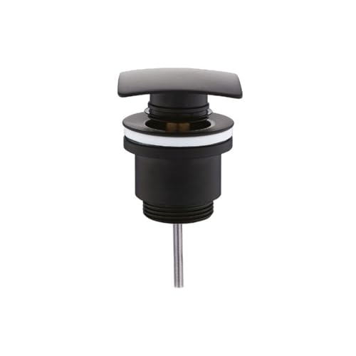 Universeller quadratischer mattschwarzer Klick-Klack-Ablaufgarnitur 1"1/4" | Tecom von BB BuyBath