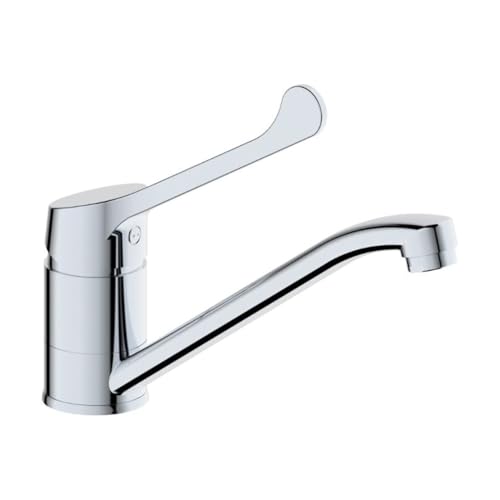 Waschtischarmatur Klinischer Hebel mit niedrigem Auslauf verchromt Ø40 mm - Timeless | Tecom von BB BuyBath