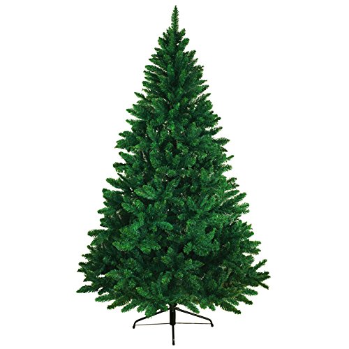 BB Sport Christbaum Weihnachtsbaum 210 cm Mittelgrün PVC Tannenbaum Künstlich Standfuß Klappsystem von BB Sport