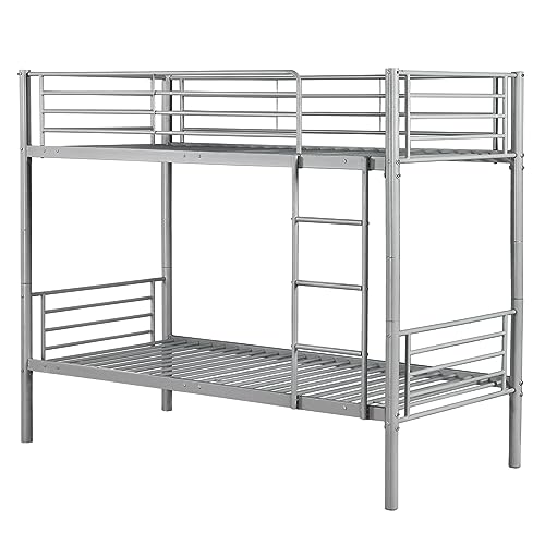 BB Sport Hochbett Metall Etagenbett Stockbett Liegefläche jeweils 90 x 200 cm - teilbar in Zwei Einzelbetten von BB Sport