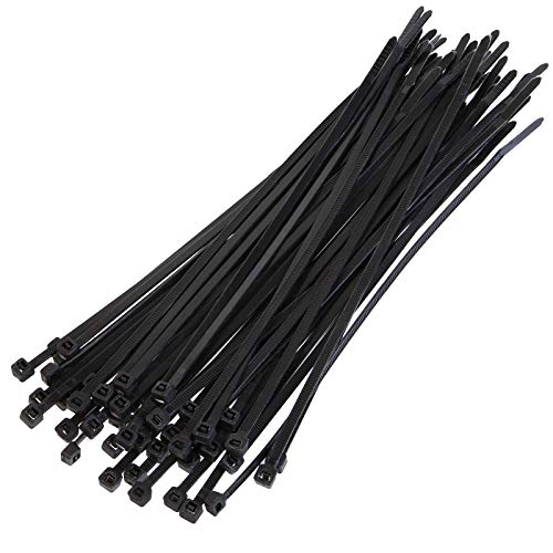 BB Sport Sichtschutz Zaunblende 150 g/m² Schattiernetz Tennisblende inkl. Nylonkordel UV-resistent reißfest windfest 7 Jahre Garantie auf Material* - 50 Stück, Farbe:Kabelbinder von BB Sport