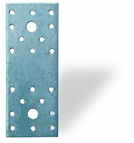 Flachverbinder Lochplatte Holzverbinder Verbindungsplatte 100 x 40 x 3 mm verzinkt 10 Stück von BB Stanz- und Umformtechnik