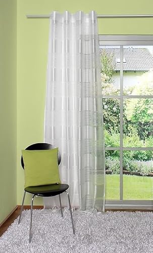 BB-Toy-Trades Fertigschal mit Kräuselband Kombibandschal Gardine Vorhang Fenstergardine gestreift 1 Stück Weiss Halbtransparent mit Querstreifen BxH: 140 x 225 cm BB-Toy-Trades Fertigschal mit Kräuselband Kombibandschal Gardine Vorhang Fenstergardine gestreift 1 Stück Weiss Halbtransparent mit Querstreifen BxH: 140 x 225 cm von BB-Toy-Trades