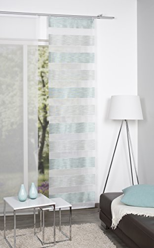 BB-Toy-Trades Schiebevorhang Vorhang Gardine Fensterschal Flächenvorhang Schiebegardine mit Querstreifen und Paneelwagen 60 x 245 cm in Mint Blau BB-Toy-Trades Schiebevorhang Vorhang Gardine Fensterschal Flächenvorhang Schiebegardine mit Querstreifen und Paneelwagen 60 x 245 cm in Mint Blau von BB-Toy-Trades