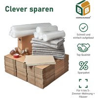 Bb-verpackungen Gmbh - Umzugskomplettpaket 100 m² Wohnung oder Haus (125 x Umzugskarton, 7 x Klebeband, 10 x Tellerpapier, 8 x Möbeldecke, 7 x von BB-VERPACKUNGEN GMBH