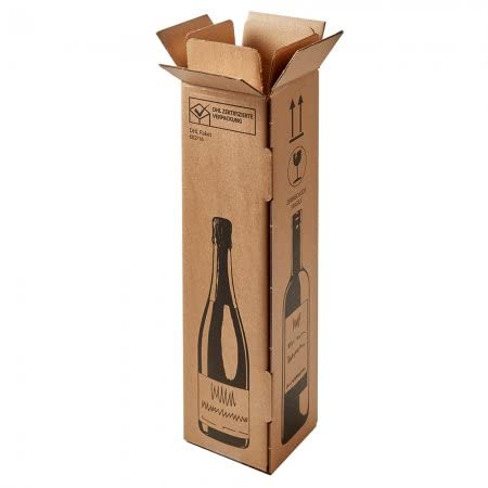 BB-Verpackungen 20 x Flaschenversandkarton Weinkarton 105 x 105 x 420 mm (stabil, robust, Flaschenkarton, 1 Flasche) - Sets zwischen 10 und 80 Stück von BB-Verpackungen