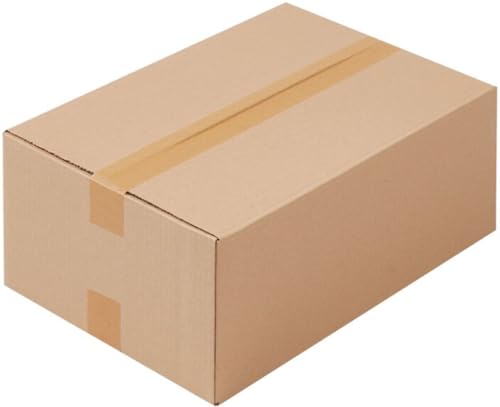 BB-Verpackungen 25x Faltkartons 400x300x200mm 1-wellig braun (25 Stück) | stabiler und großer Versandkarton, DHL Paket, HERMES/GLS/DPD/UPS M-Paket, Sets von 50 bis 1400 Stück von BB-Verpackungen
