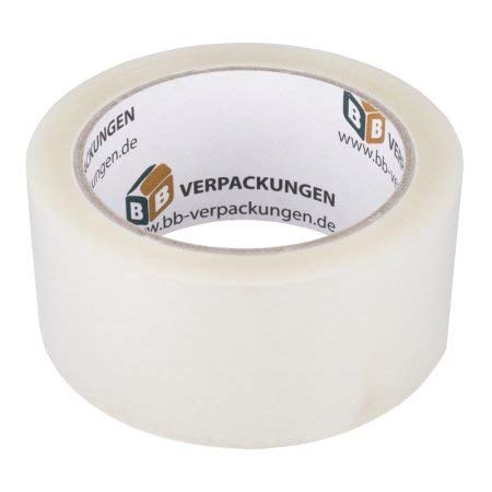 BB-Verpackungen 6 x Klebeband PP28 48 mm x 66 m (Acrylat, leise abrollend und hohe Klebkraft) - Sets zwischen 6 und 144 Rollen von BB-Verpackungen