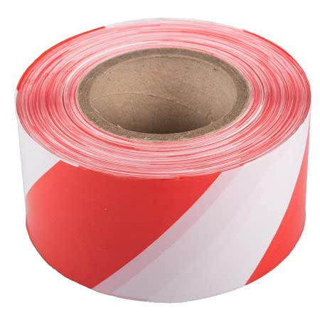 BB-Verpackungen 8 x Absperrband 75 mm x 500 m (rot/weiß, sehr reißfest, beidseitig geblockt) - Sets zwischen 1 und 72 Rollen von BB-Verpackungen