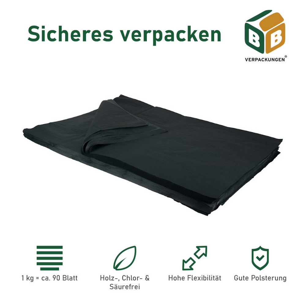 BB-Verpackungen Seidenpapier Packseide Premium MIDDLE, Anthrazit, 50 cm x 75 cm, einseitig glatt BB-Verpackungen Seidenpapier Packseide Premium MIDDLE, Anthrazit, 50 cm x 75 cm, einseitig glatt von BB-Verpackungen