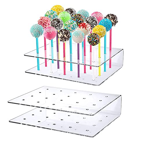 BBAOO Cake Pop Halter Ständer, 2 Stücke Cake Pop Ständer, Cakepopständer, Lollipop Holder, Lollipop Halter, Für Hochzeiten, Geburtstagsfeiern, Babypartys, Geschäfte, transparent von BBAOO