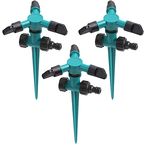 Gartensprenger, 3 Stück Wassersprenger Garten, Rasensprinkler Einstellbar, Rasensprenger Kleine Fläche, Rasensprenger Große Flächen, Bewässerungssystem Für Garten, Rasen, Pastorale Bewässerung von WEISI