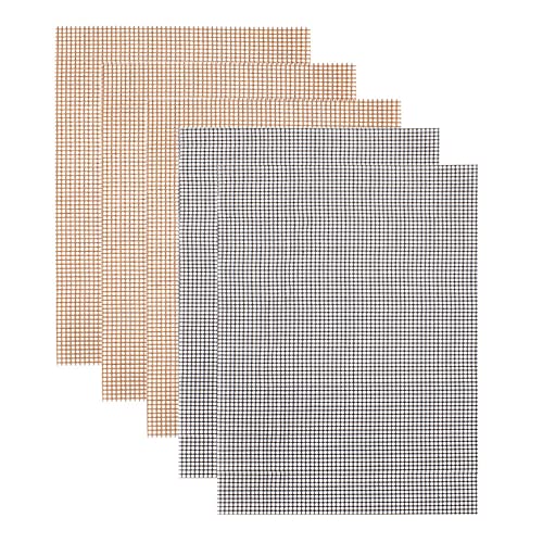BBAOO Grillgitter, 5 Teiliges Set Grill Mesh, Antihaft Grillnetz, Grillmatten für Holzkohle, Bbq Grillmatte, Wiederverwendbar Geeignet für Holzkohlegrills, Gasgrills (40 x 33 cm) von Zewool
