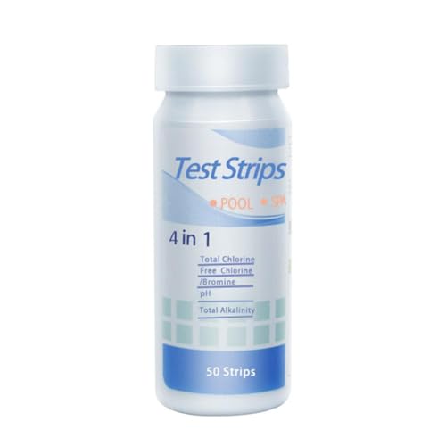 50 Stück Mehrzweck-5-in-1 Chlor-PH-Teststreifen, Spa, Schwimmpapier, Werkzeug, Wassertester, Pool-Härte, Schwimmstreifen, Pool-Streifen, pH-Streifen, Pool im Wasser, Schwimmen, 4 Streifen, Po 50 Stück Mehrzweck-5-in-1 Chlor-PH-Teststreifen, Spa, Schwimmpapier, Werkzeug, Wassertester, Pool-Härte, Schwimmstreifen, Pool-Streifen, pH-Streifen, Pool im Wasser, Schwimmen, 4 Streifen, Po von BBASILIYSD