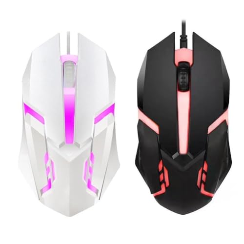 BBASILIYSD Kabelgebundene Gaming-Maus, opto-elektronisches, ergonomisches Design mit 7 Farben, Atemlichtern, Laptop, USB-Notebook für Desktop, Büro von BBASILIYSD